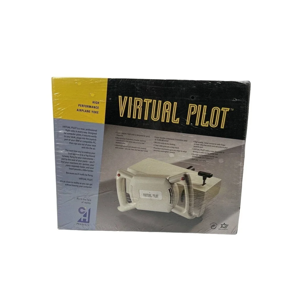 CH Products Virtual Pilot PC Flight Simulator Yoke Vintage 1990s In Box
